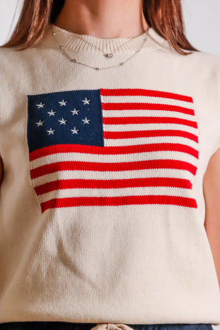 American flag top, American flag shirt, summer top, Fourth of July outfit, short sleeve shirt, cute summer top - 4