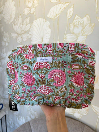 Quilted Ruffle Pouch - Winona