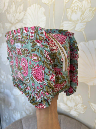 Quilted Ruffle Pouch - Winona