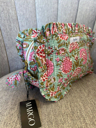 Quilted Ruffle Pouch - Winona