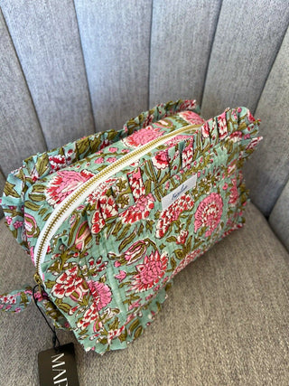 Quilted Ruffle Pouch - Winona