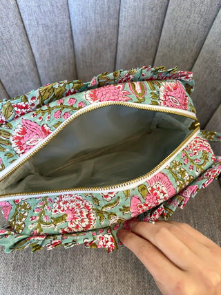 Quilted Ruffle Pouch - Winona