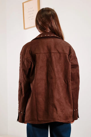 Mocha Studded Jacket