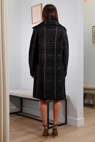 Black Marceau Houndstooth