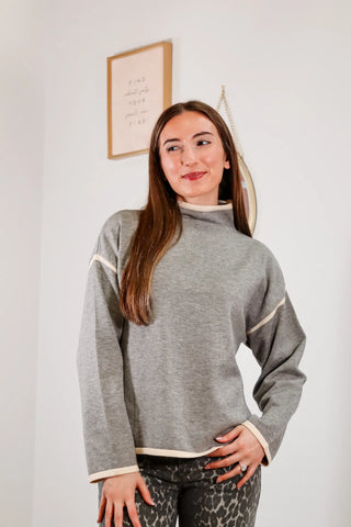 Kelly Contrast Trim Sweater