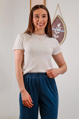 White tee shirt, white shirt, full length shirt, soft shirt, comfortable shirt, lightweight shirt, summer basic, closet staple - 2