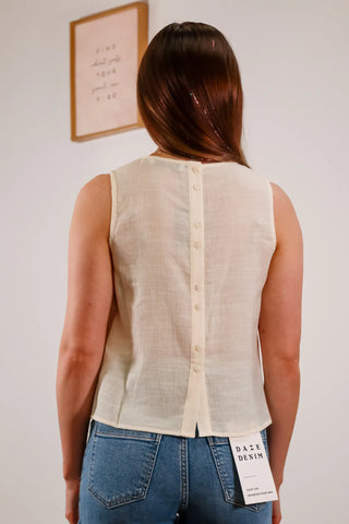 Lace tank top, cute lace top, sleeveless top, cream color top, top with cami, summer top, unique top - 2