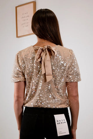 Grace Velvet Sequin Bubble Top