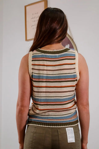 Faye Striped Sweater Vest