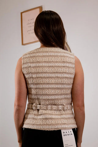 Toni Tweed Belted Vest Top