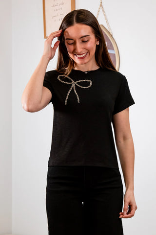 Beaded Bow Tee