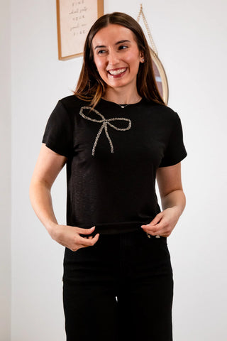 Beaded Bow Tee