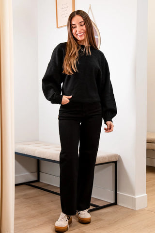 On a Stroll Crew Neck Dolman Top- SADIE & SAGE