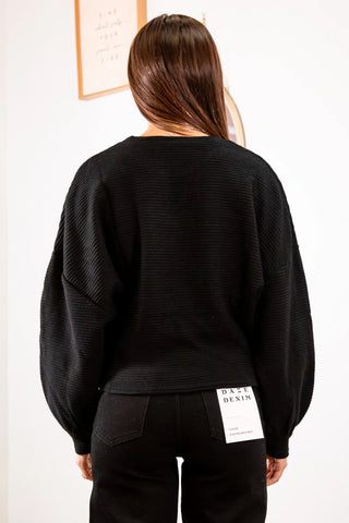 On a Stroll Crew Neck Dolman Top- SADIE & SAGE