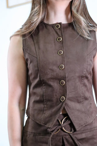 Veronica Faux Suede Vest