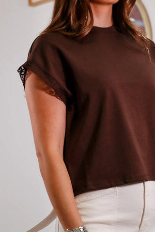 Marika Lace Trim Muscle Tee - Z Supply
