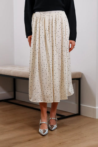 polka dot skirt, cute polka dot skirt, midi skirt, midi polka dot skirt, pleated skirt, pleated polka dot skirt, pleated skirt outfit inspo, polka dot skirt outfit inspo, pleated polka dot skirt outfit inspo