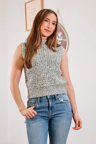 mock neck sweater, sleeveless sweater, sleeveless mock neck sweater, knit mockneck sweater, cute sweaters for fall, mockneck sweater outfit inspo, fall outfit inspo