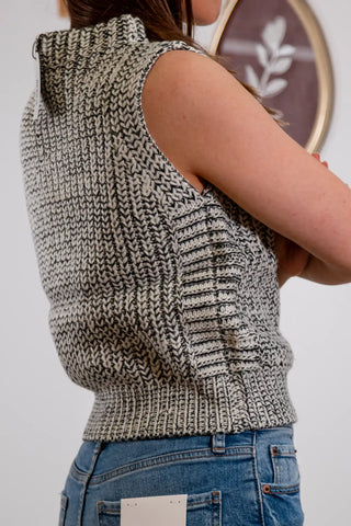 mock neck sweater, sleeveless sweater, sleeveless mock neck sweater, knit mockneck sweater, cute sweaters for fall, mockneck sweater outfit inspo, fall outfit inspo