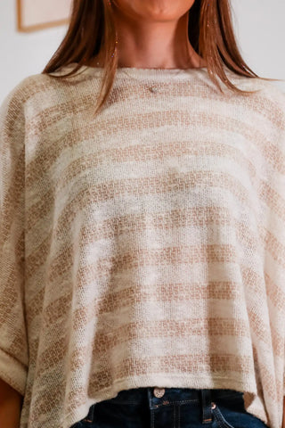 Ivory & Cream Striped Sweater