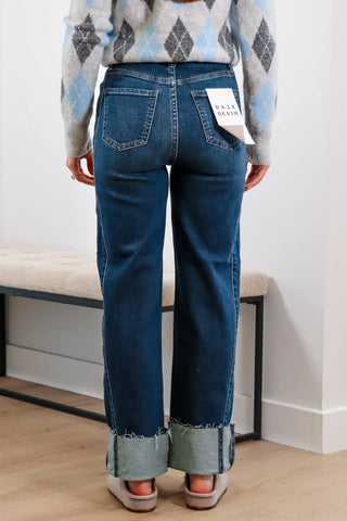 Pleaser High Rise Cuff Jeans - Daze