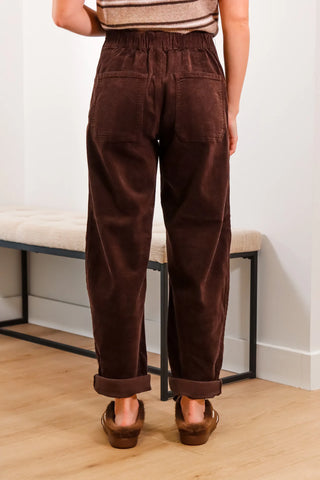 Brown Corduroy pants, Villa Drawstring Corduroy Pant, brown pants, ankle length pant, fall pants, cute corduroy pants, cute brown corduroy pants, daze pants, daze brown pants, daze corduroy pants, daze brown corduroy pants, daze denim pants, daze denim. brown pants, daze denim corduroy pants, daze denim brown corduroy pants