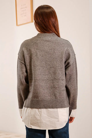 Grey sweater, gray sweater grey layered sweater, gray layered sweater, layered sweater for fall, cute layered sweater, fall outfit inspo, gray sweater outfit inspo, gray sweater outfit inspo, layered sweater outfit inspo, layered sweater fall outfits