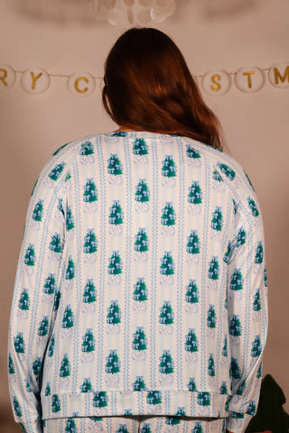 Pajama sets, holiday pajama sets, blue pajama sets, holiday gift ideas, birthday gift ideas, super cute pajama sets