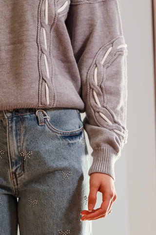 grey sweater, gray sweater, cable knit sweater, grey cable knit sweater, gray cable knit sweater, fall sweaters, winter sweaters, cute sweater, cute grey sweater, cute gray sweater, fall outfit inspo, cute fall outfit inspo, work outfit inspo