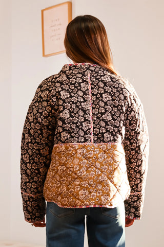 quilted jacket, floral quilted jacket, fall jacket, colorful quilted jacket, button jacket, cute fall jackets, cute quilted jacket, cute floral jacket, fall outfit inspo