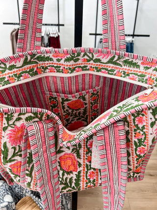 Got it in the Bag - Tote - Pink & Orange