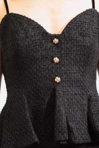 black tank top, cute black tank top, black and gold tank top, black tank top with buttons, tank top with buttons, holiday tops, vacation tops, cute black tops, cute black tank tops