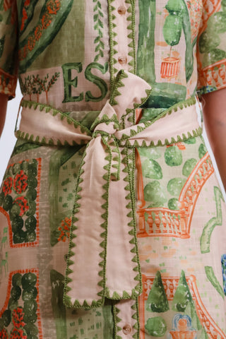 Going Abroad - Short Sleeve Dress