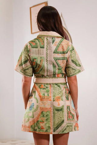 Going Abroad - Short Sleeve Dress