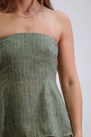 Waves Striped Tube Top