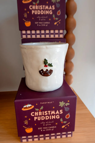 Christmas Pudding Ceramic Candle - Paddywax