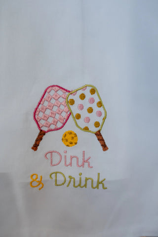 Dink Drink Pickleball Tea Towel