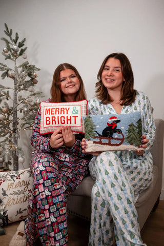 Merry & Bright Needle Point Pillow