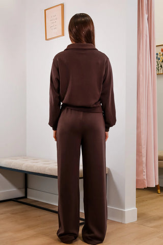 Julia - Quarter Zip - Brown