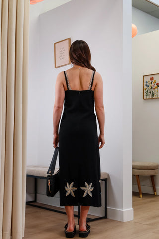 Black midi dress, cute black midi dress, cute simple vacation dress, black dress outfit inspo, beachy dress, beachy midi dress