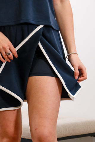 Navy Skort, Pickle Ball set, Paddle Ball Set, Summer matching set, sport matching set, Matching set for summer, navy Skirt, Navy Top, Navy set, Sporty set, Sport inspo.