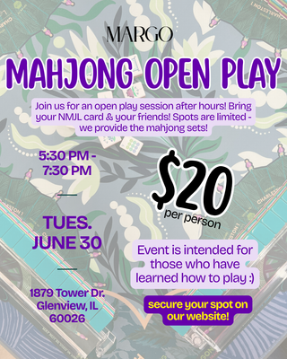 MAHJONG OPEN PLAY - JUNE 30