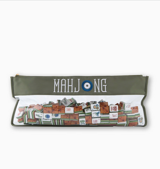 Forest green mahjong tile bag, Oh My Mahjong bag, tile bag
