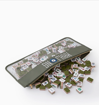 Forest green mahjong tile bag, Oh My Mahjong bag, tile bag
Drake mahjong tiles, Oh My Mahjong tiles, mahjong
