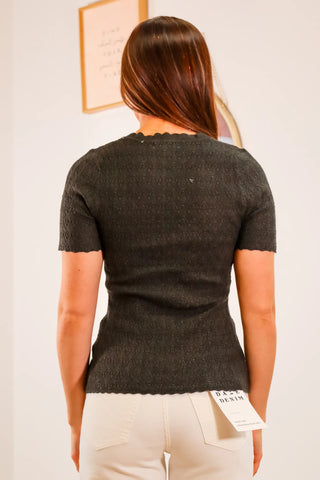 Grey top, gray top, elevated tops, fall tops, gray top inspo, work outfit inspo, comfy grey top, tops for fall, gray tops for work.