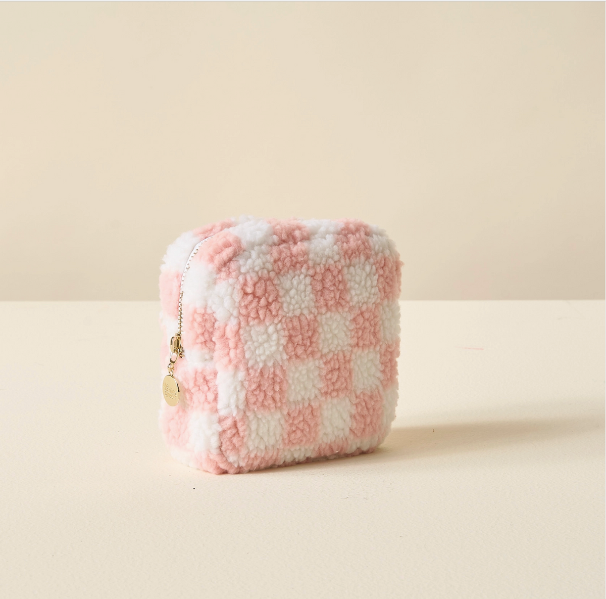 Checkered Pouch - Pink - Small