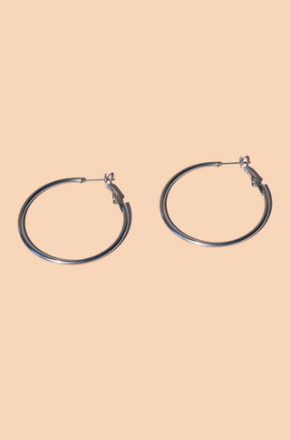 class silver hoop earrings