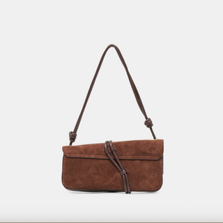 Brown strap handbag with a gold accent, unique brown classy handbag