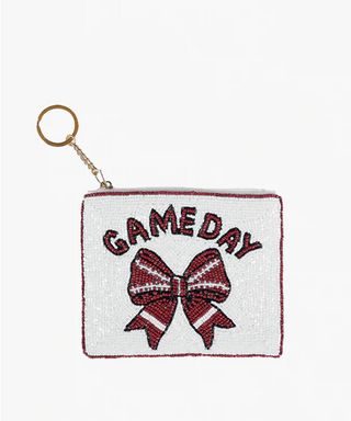 Beaded pouch, gameday pouch, southern school gameday accessories 