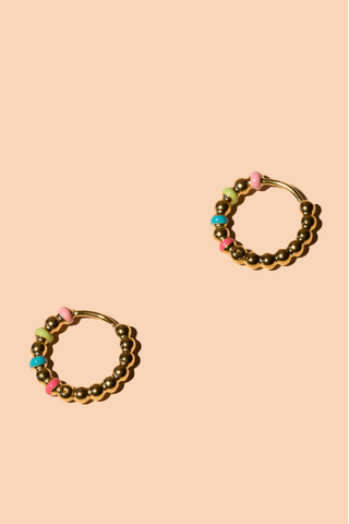 Dippin' Dots Hoop Earrings